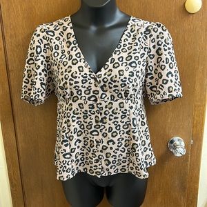 Sanctuary Leopard Button Down Blouse